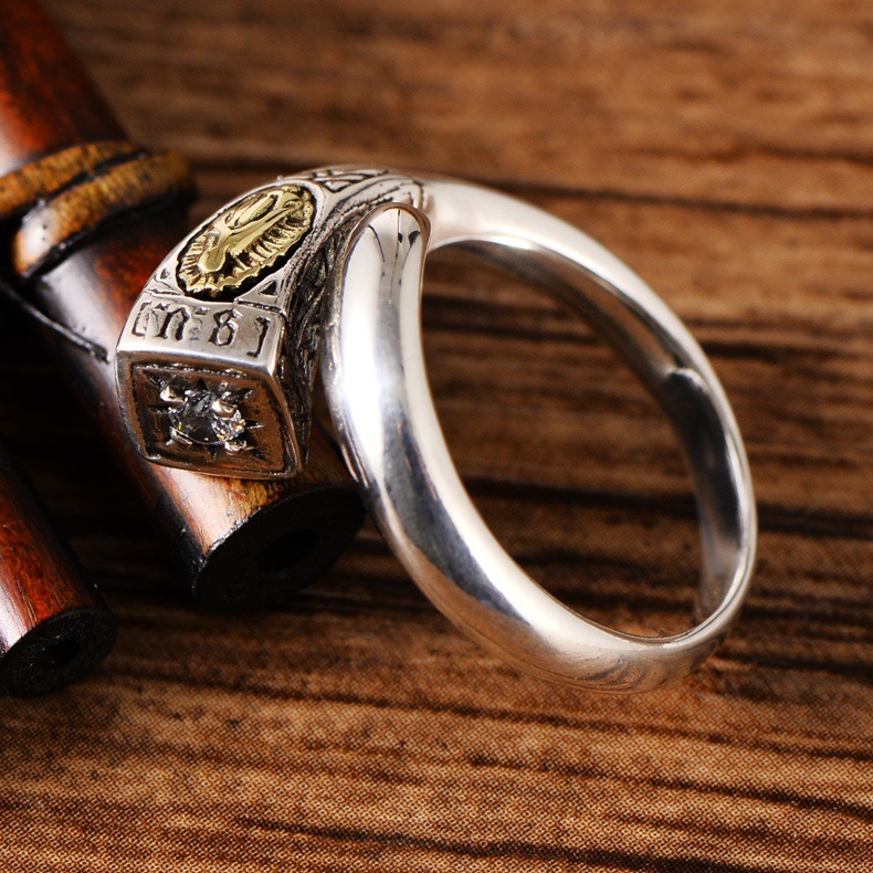Our Lady of Guadalupe – 925 Sterling Silver Adjustable Ring - Image 3
