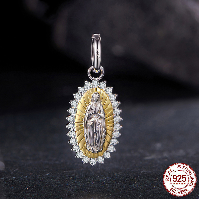 925 Sterling Silver Virgin Mary Pendant