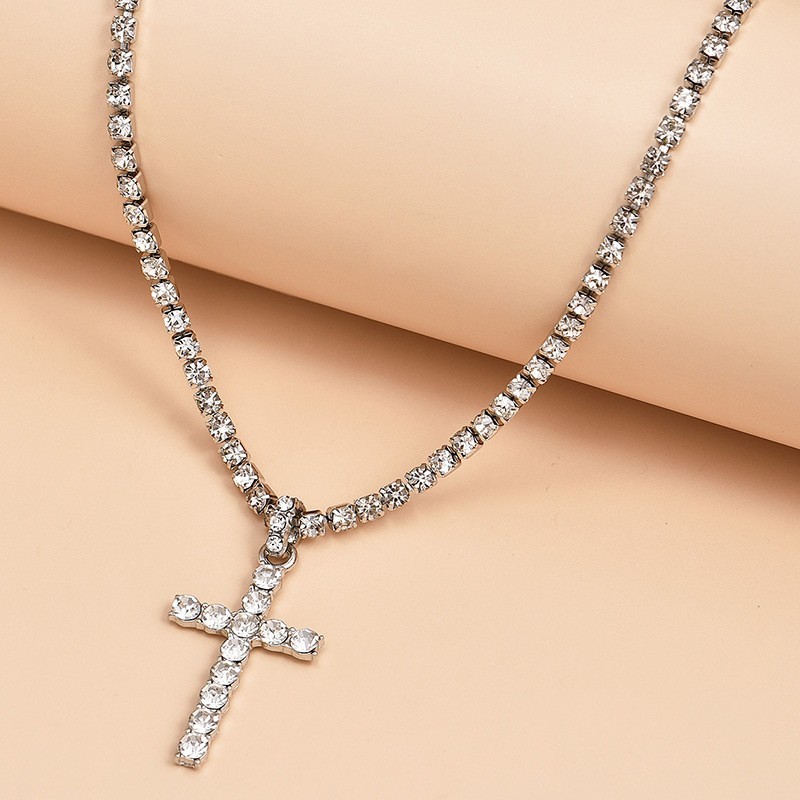 Women's Diamond Cross Necklace - Image 4