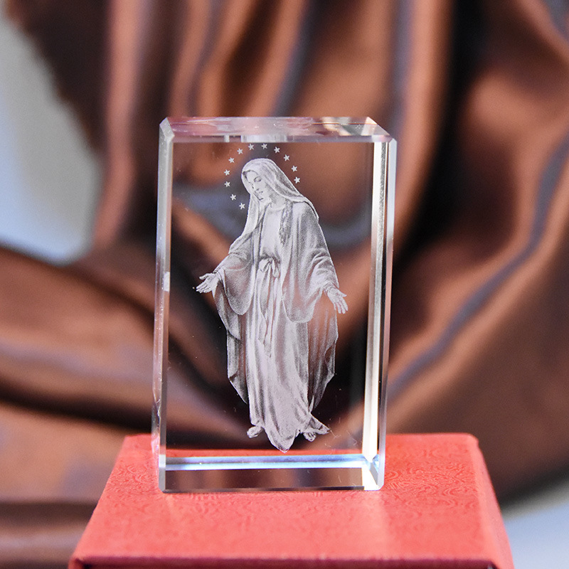 Marian image Glass Ornament