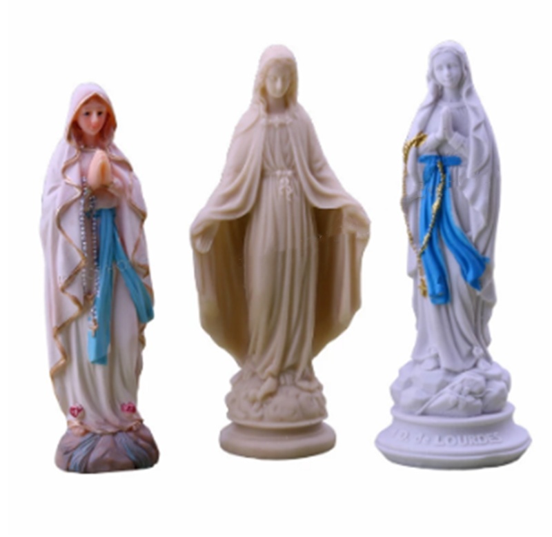 Our Lady of Lourdes – Blessed Virgin Mary Resin Statue - Image 4