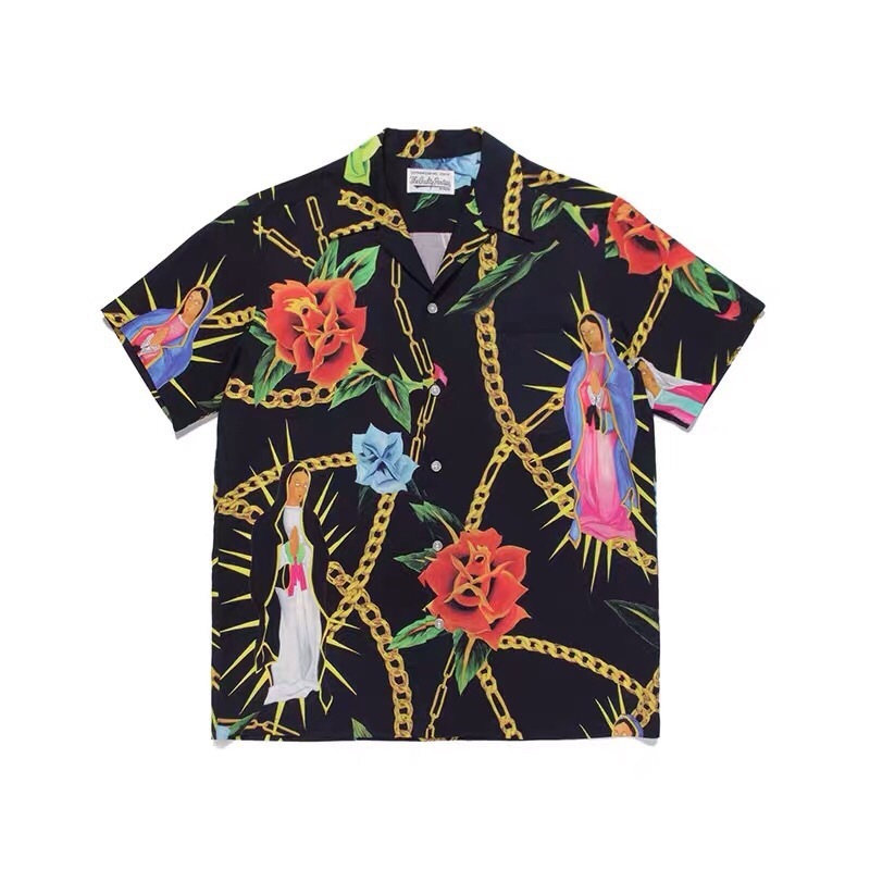 Hawaiian Shirt Virgin Maries | Short Sleeve Button Down Shirt - Image 3