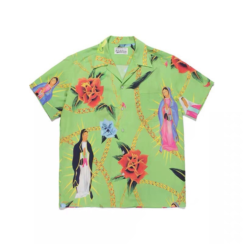 Hawaiian Shirt Virgin Maries | Short Sleeve Button Down Shirt - Image 2