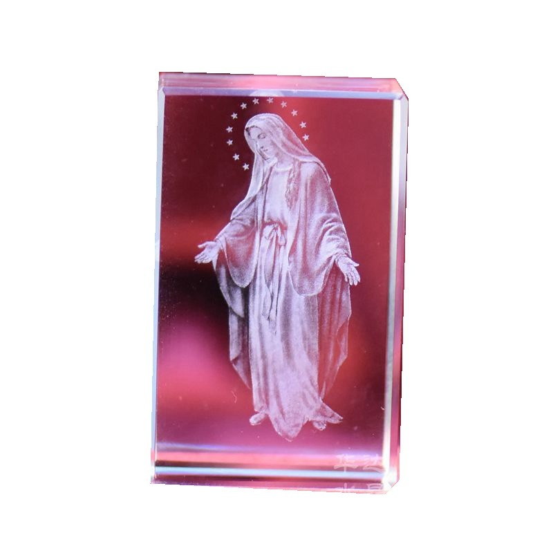 Marian image Glass Ornament - Image 4