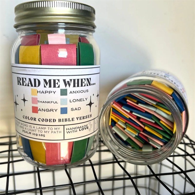 Handmade Bible Verses in a a Jar 67 Color-coded Bible Verses - Image 5
