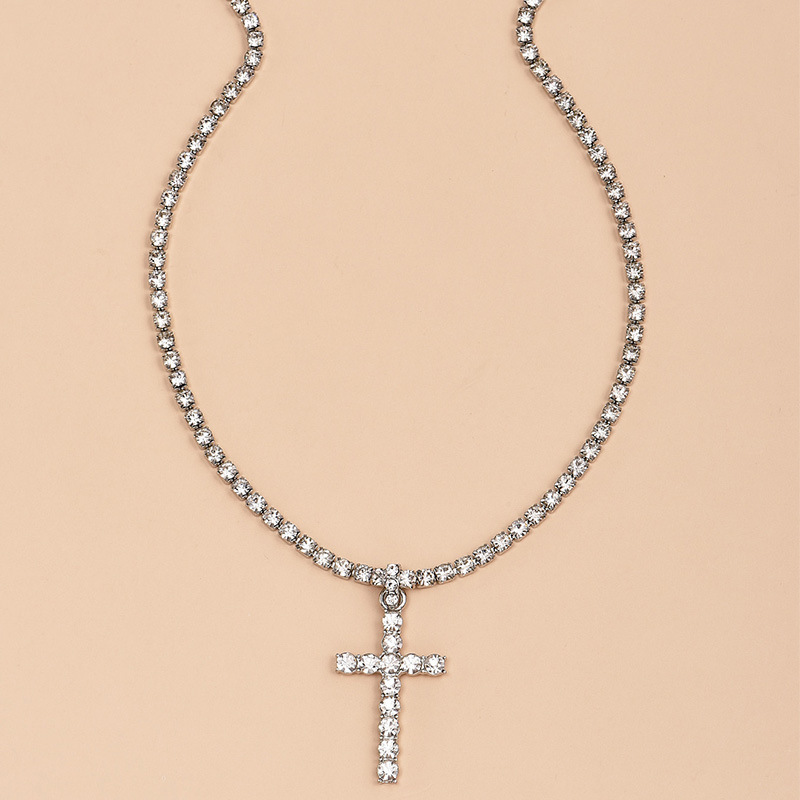 Women's Diamond Cross Necklace - Image 3