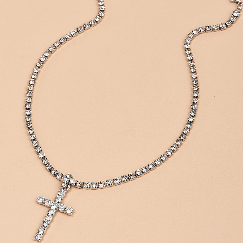 Women's Diamond Cross Necklace - Image 2