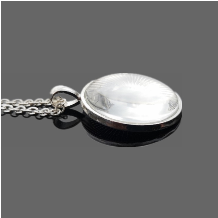 Nativity of Jesus Glass Cabochon Pendant Necklace - Image 2
