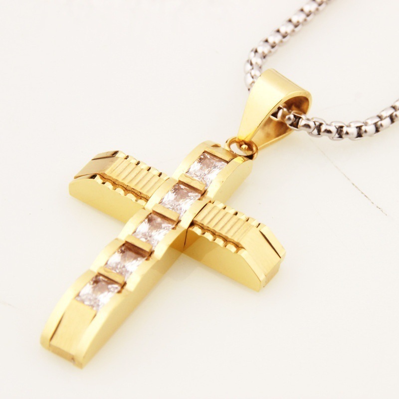Stainless Steel Cross Pendant - Image 2
