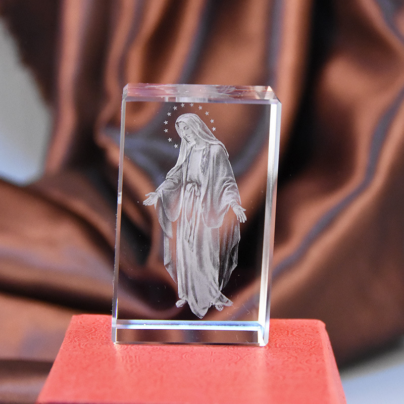 Marian image Glass Ornament - Image 5