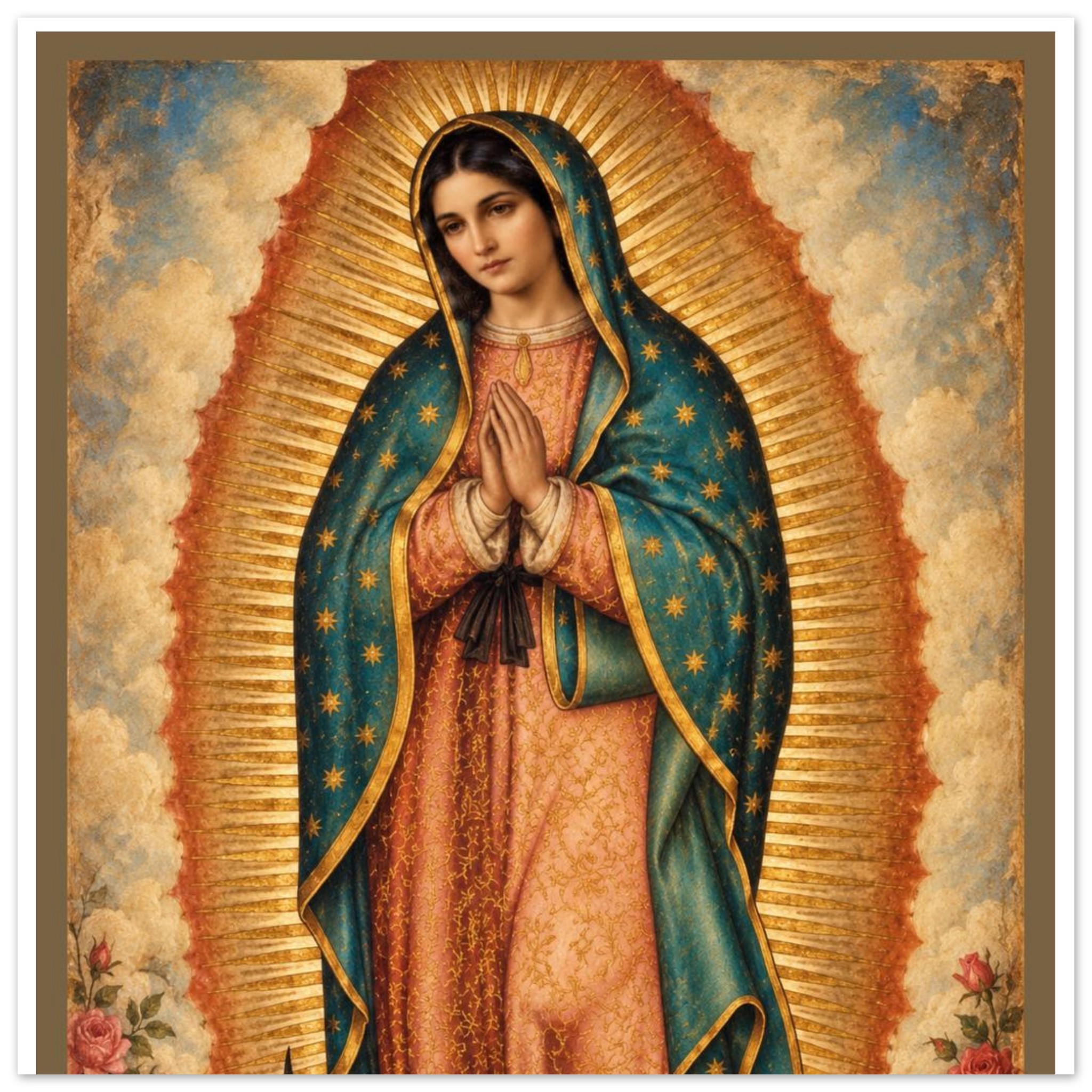 Our Lady Of Guadalupe | Glass Circle Ornament