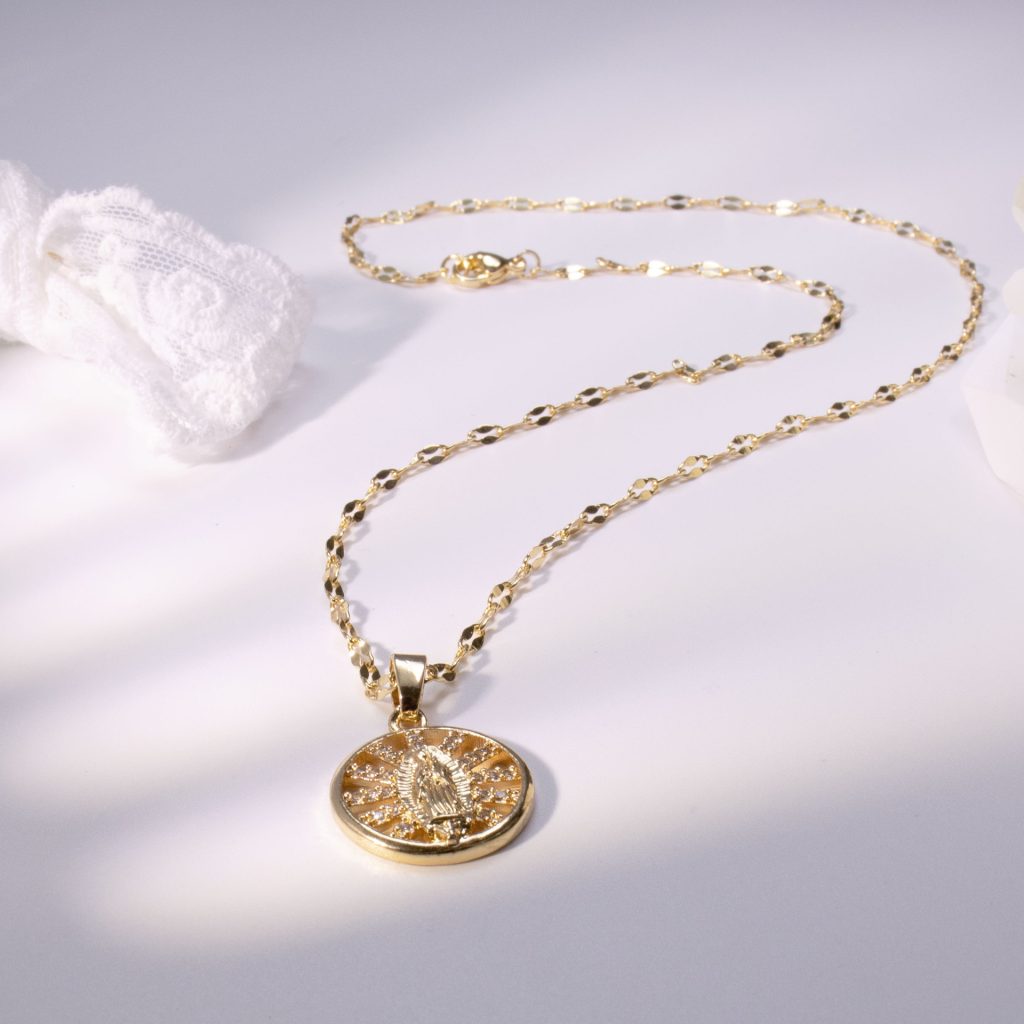 Catholic Cross, Crucifix & Miraculous Medal Necklaces – Gold-Tone Collection