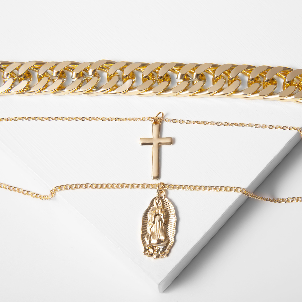 Multi-layer cross necklace - Image 3