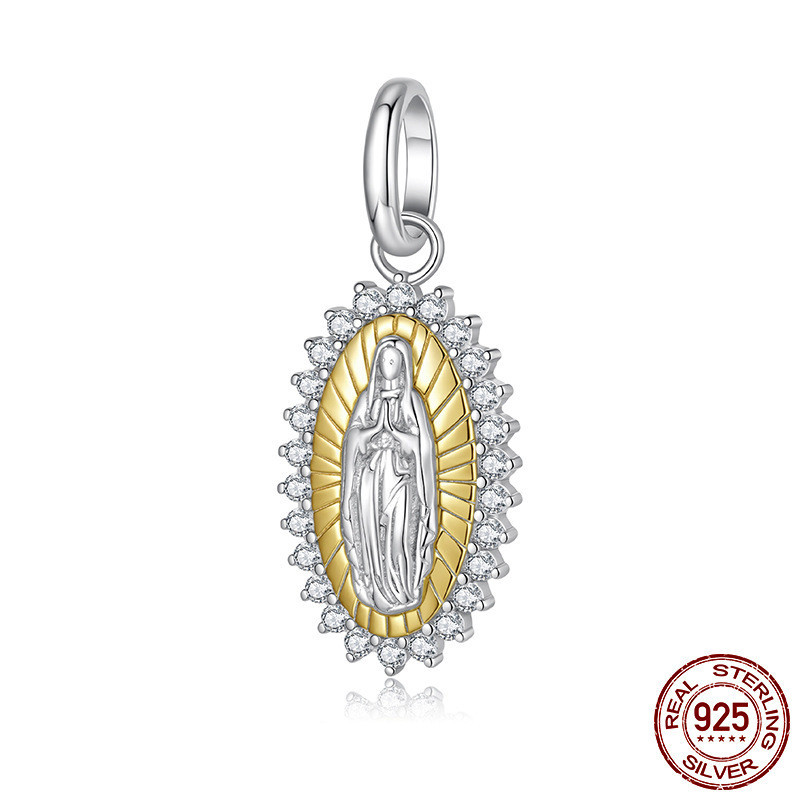 925 Sterling Silver Virgin Mary Pendant - Image 2
