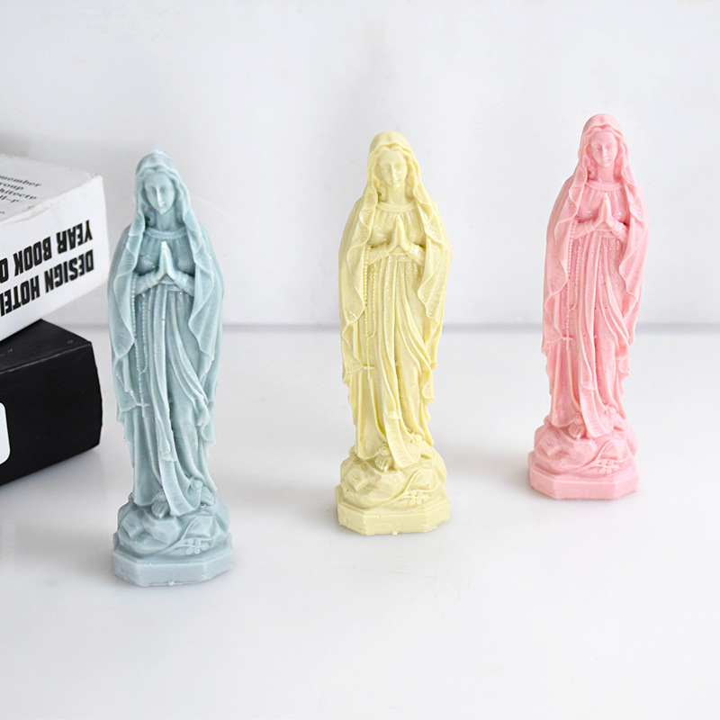 Silicone Virgin Mary Candle or soap Mould/Mold - Image 9