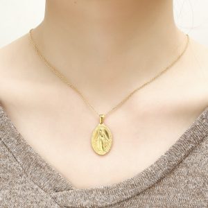 Miraculous Medal of Our Lady – Stainless Steel Necklace