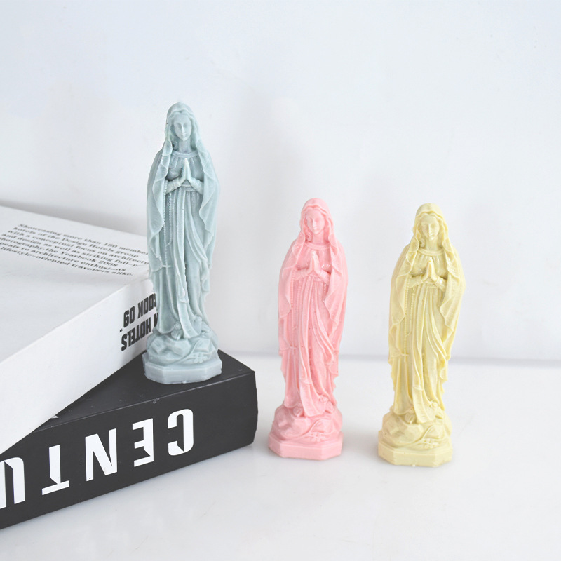 Silicone Virgin Mary Candle or soap Mould/Mold - Image 5