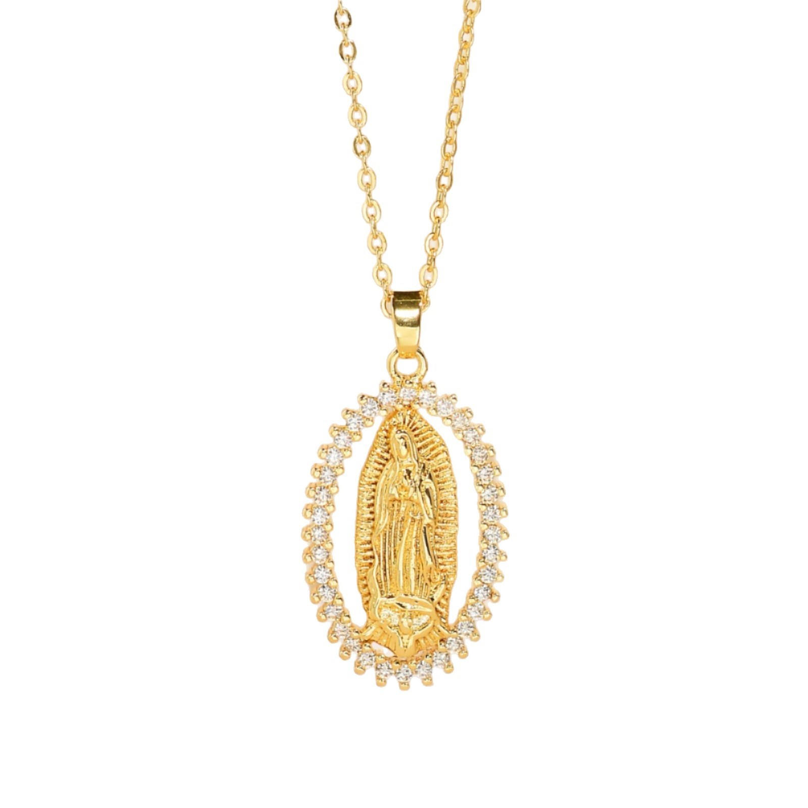 Virgin Mary Inlaid With Rhinestones Pendants - Image 2
