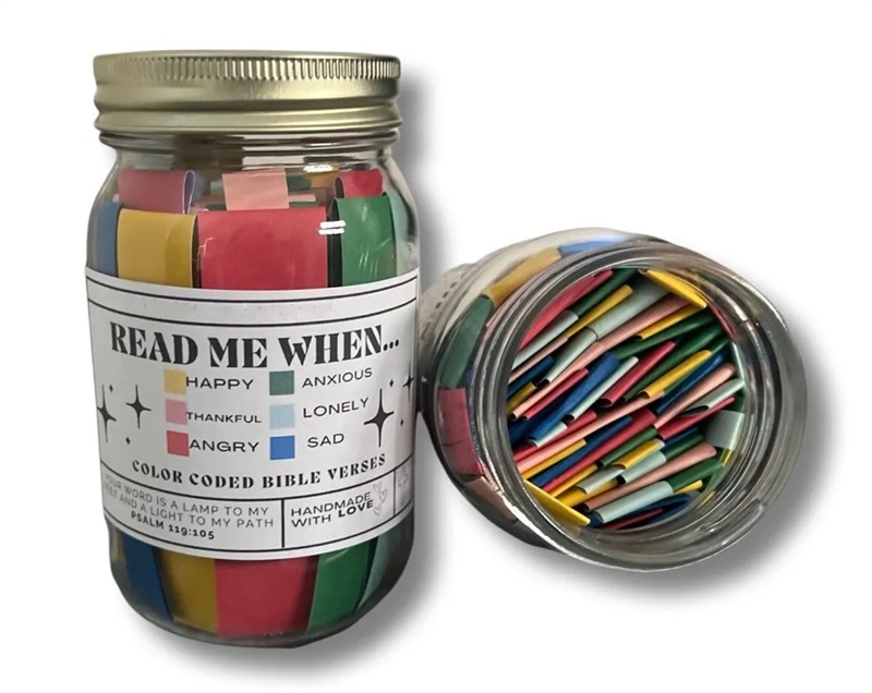 Handmade Bible Verses in a a Jar 67 Color-coded Bible Verses - Image 8
