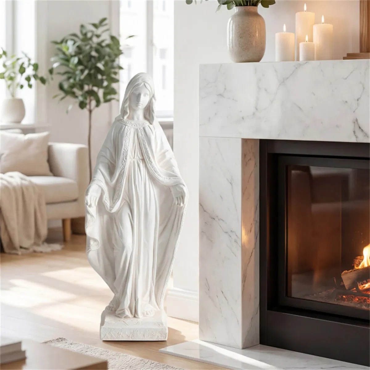31.5" Virgin Mary Garden Statue - Image 2