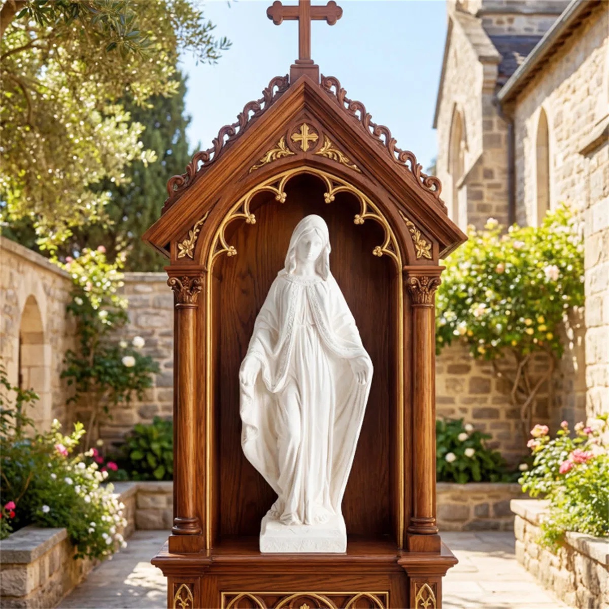 31.5" Virgin Mary Garden Statue - Image 10