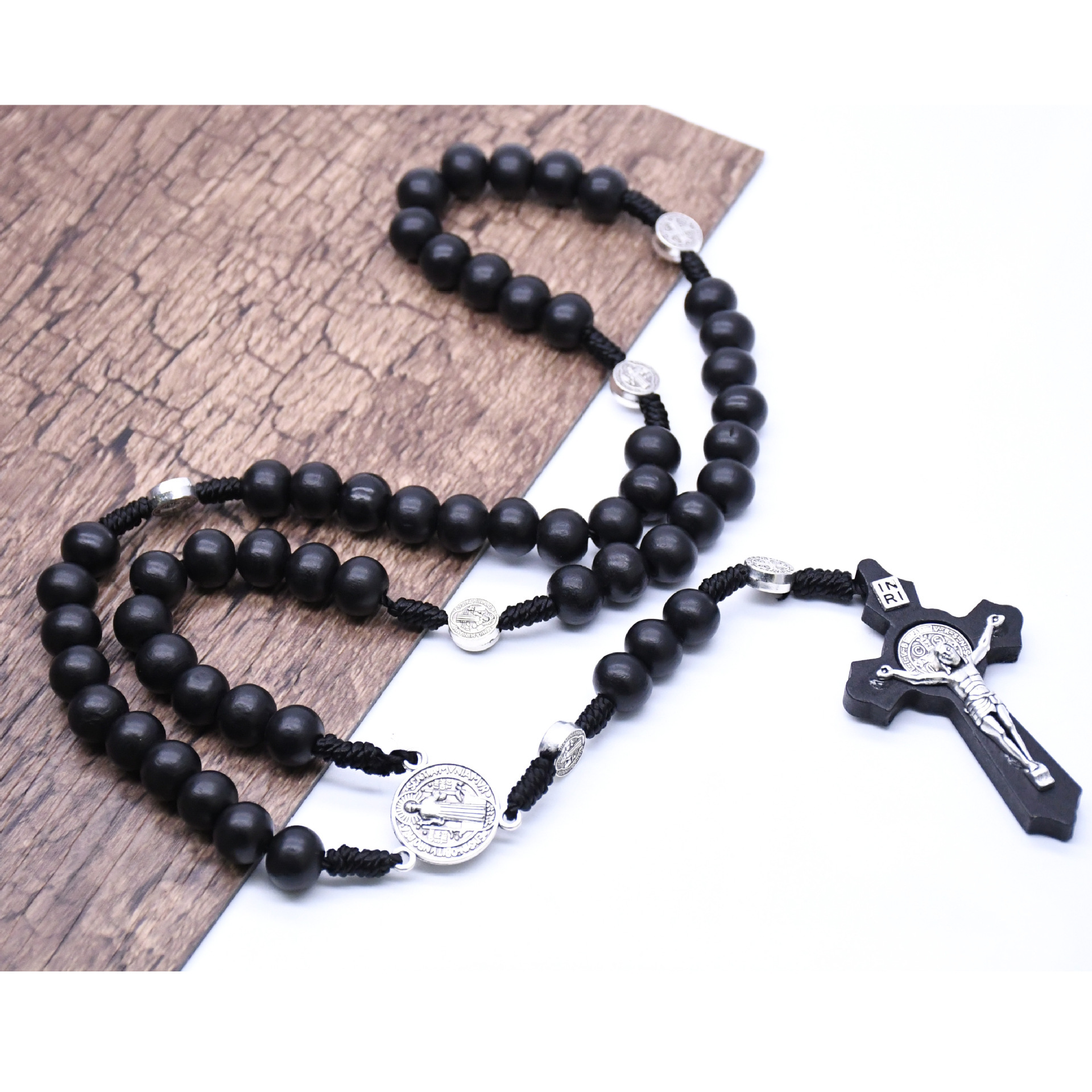 Rosary with Black Beads - Image 4