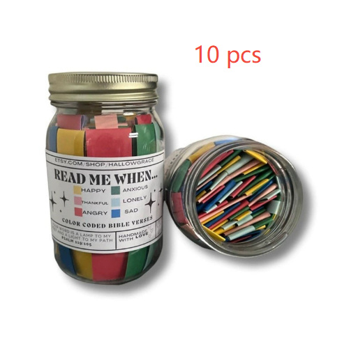 Handmade Bible Verses in a a Jar 67 Color-coded Bible Verses - Image 4