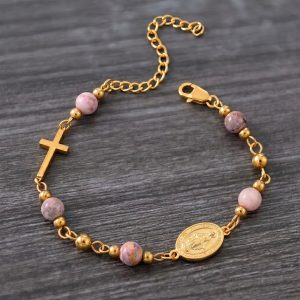 18 K Gold Plated Miraculous Medal Bracelets
