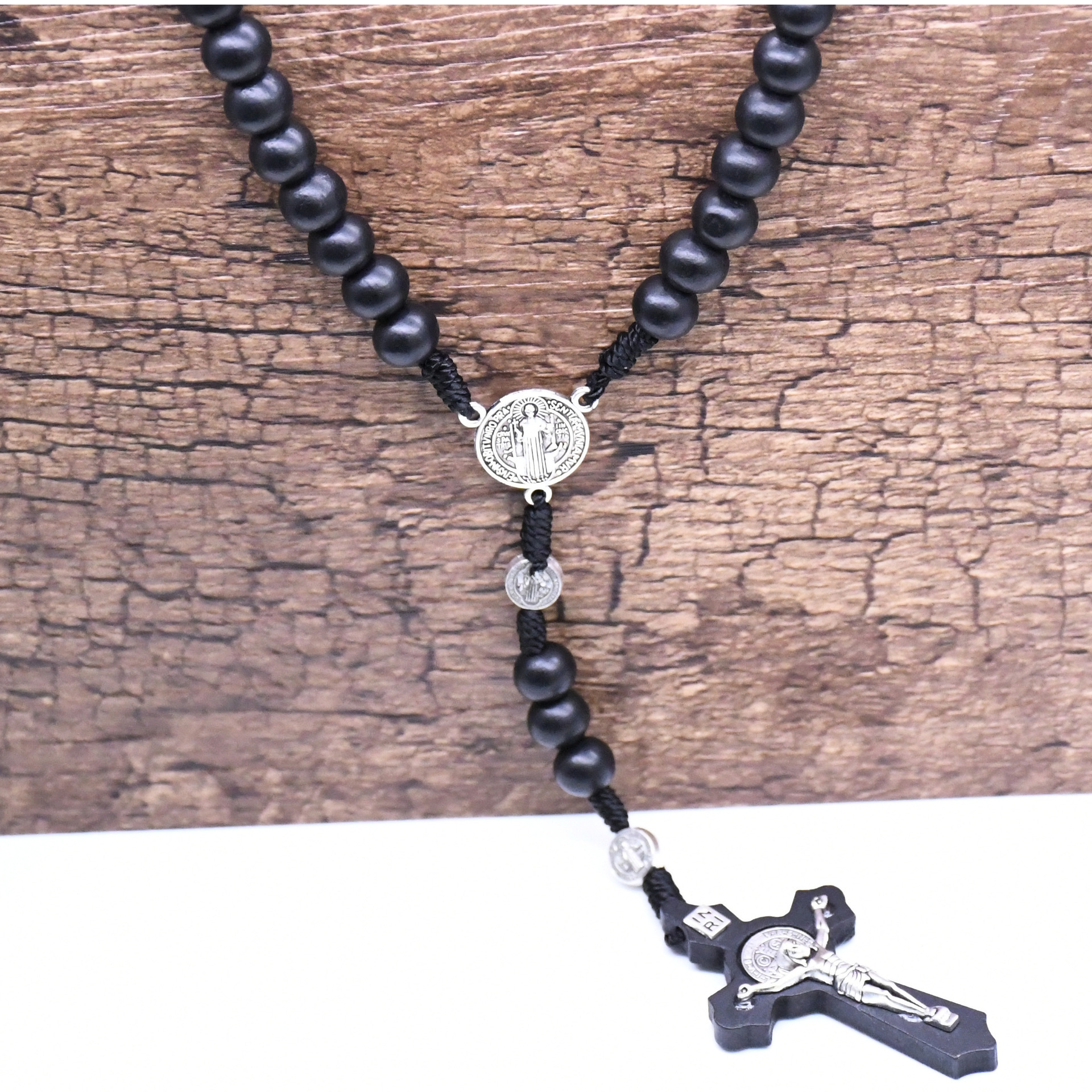 Rosary with Black Beads - Image 2