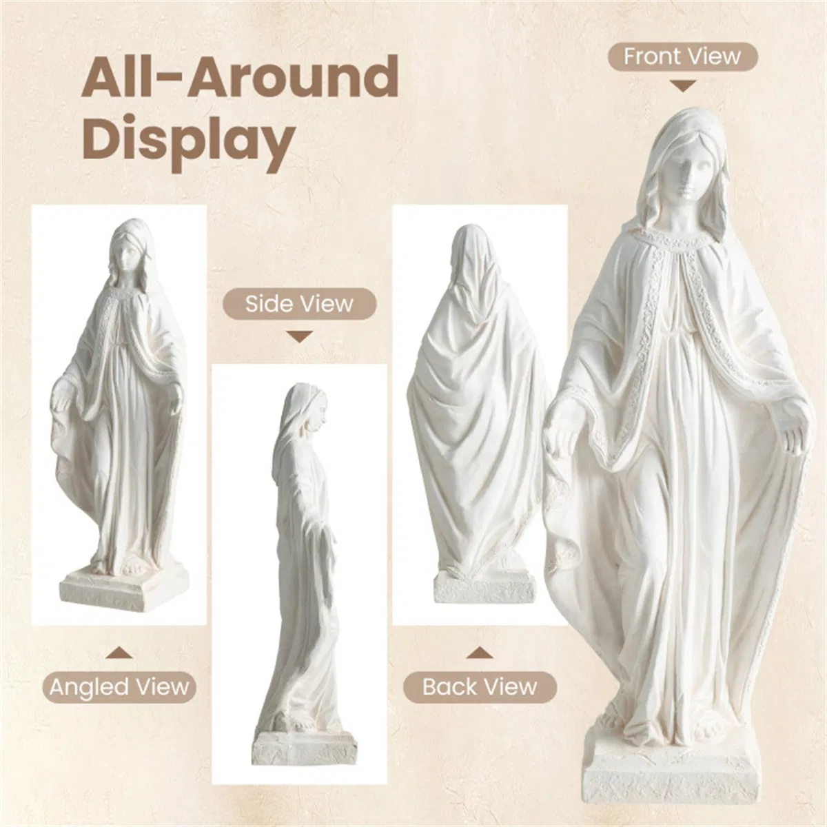 31.5" Virgin Mary Garden Statue - Image 8