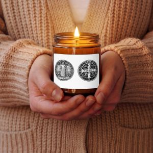 Benedictine Medal Amber jar soy candle