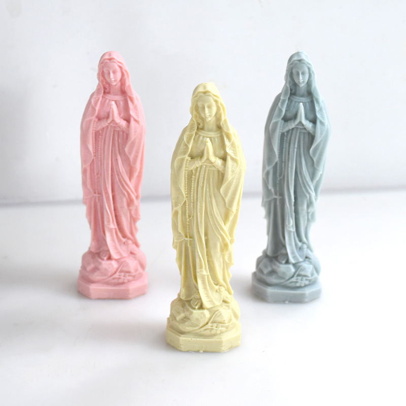 Silicone Virgin Mary Candle or soap Mould/Mold - Image 7