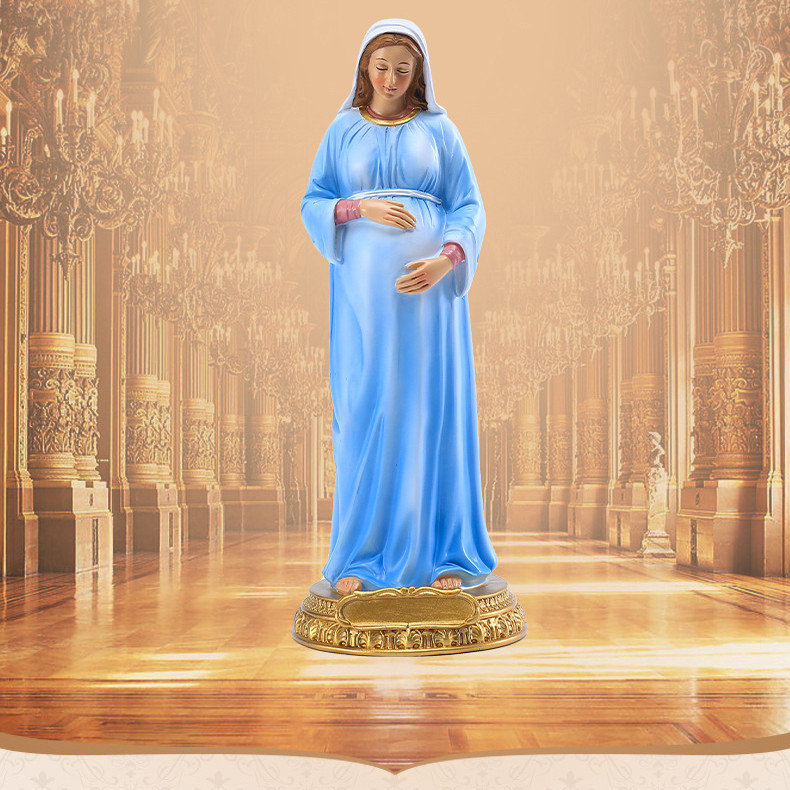 Our Lady of Expectation – Pregnant Virgin Mary Statue - Image 3