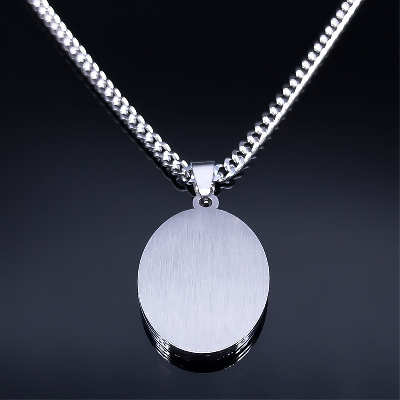 Virgin Mary Prayer Pendant Oval - Image 5
