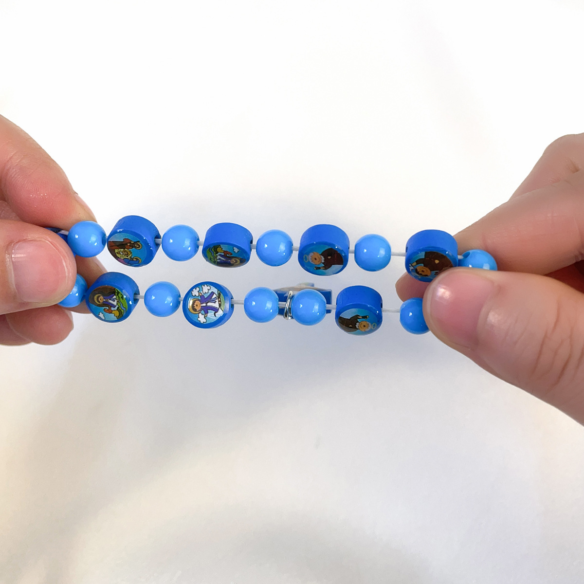 Pink And Blue Kids Rosary Bracelets - Image 5