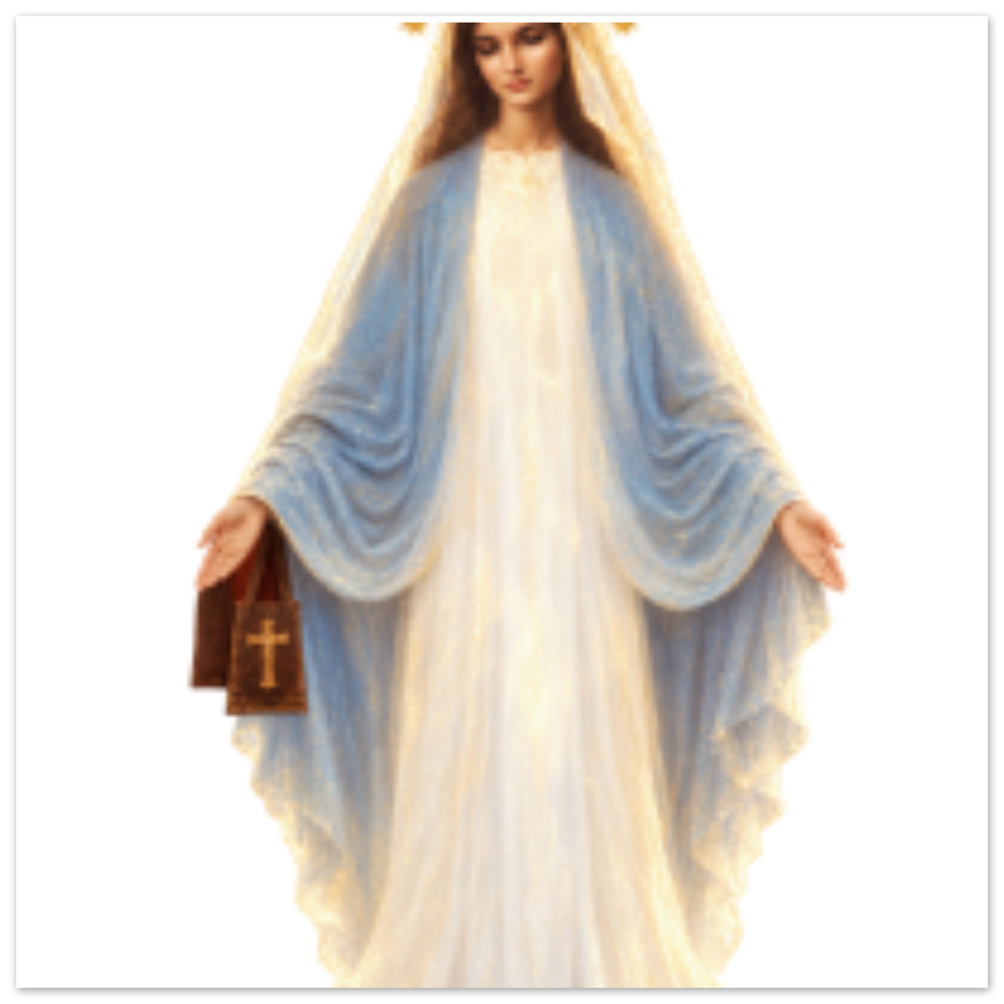 Divine Grace: MARY Undoer Of Knots | Clear Glass Circle Ornament