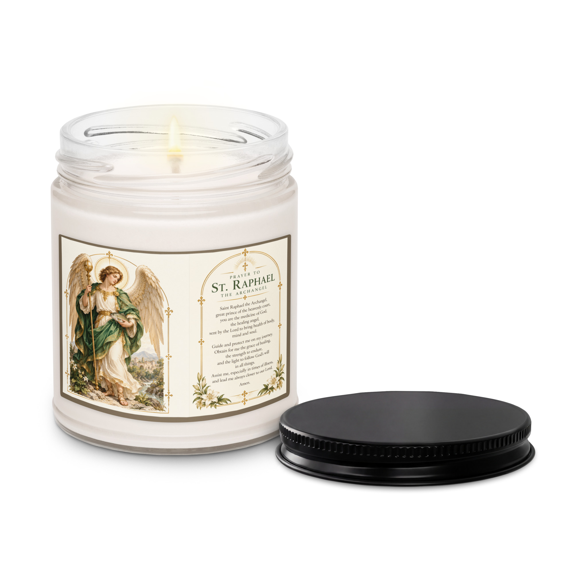 St Raphael The Archangel | Healing | Scented soy candle - Image 3