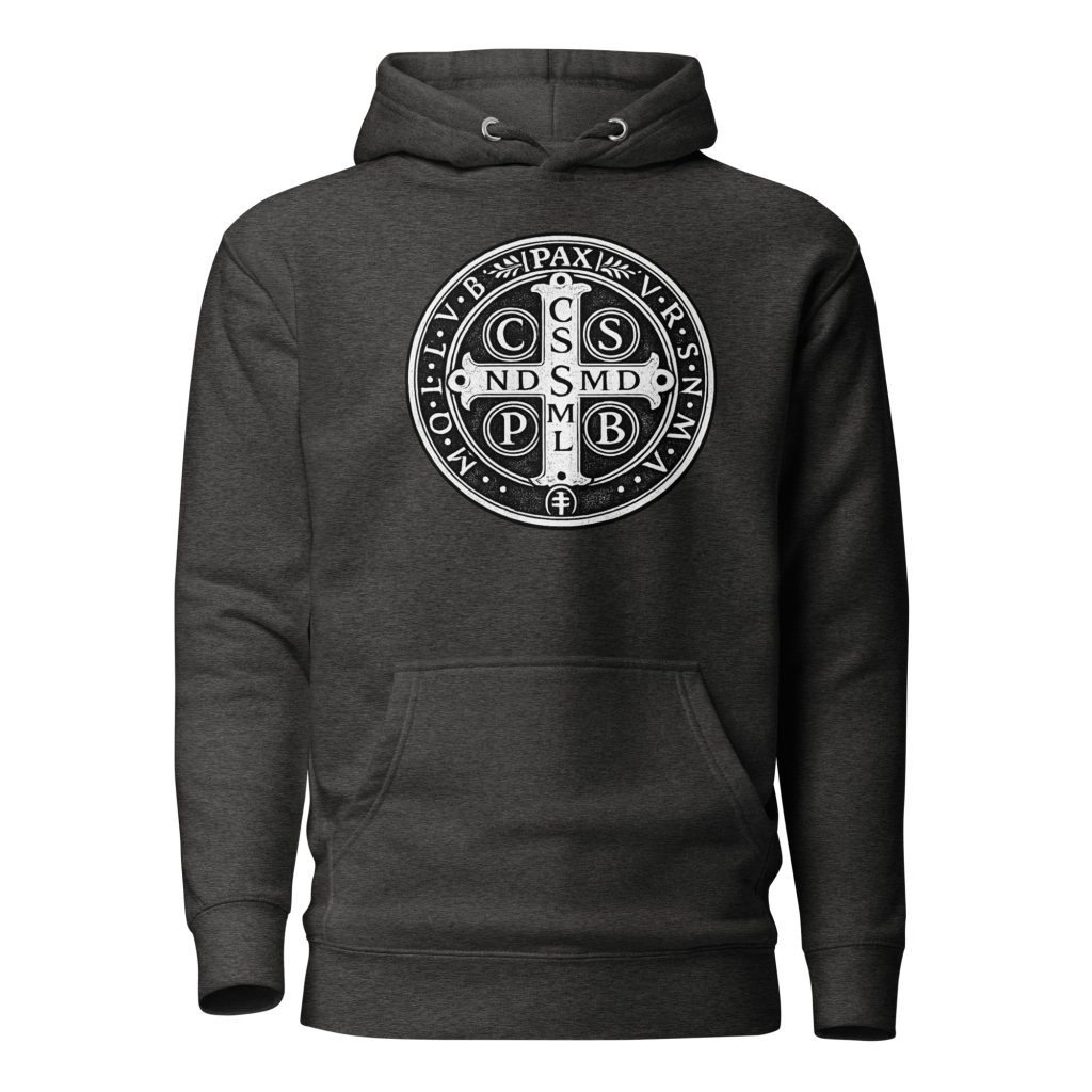 Benedictine Medal Front and Back Design  Unisex Hoodie