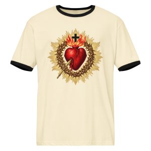 Sacred Heart Of Jesus | Unisex ringer t-shirt