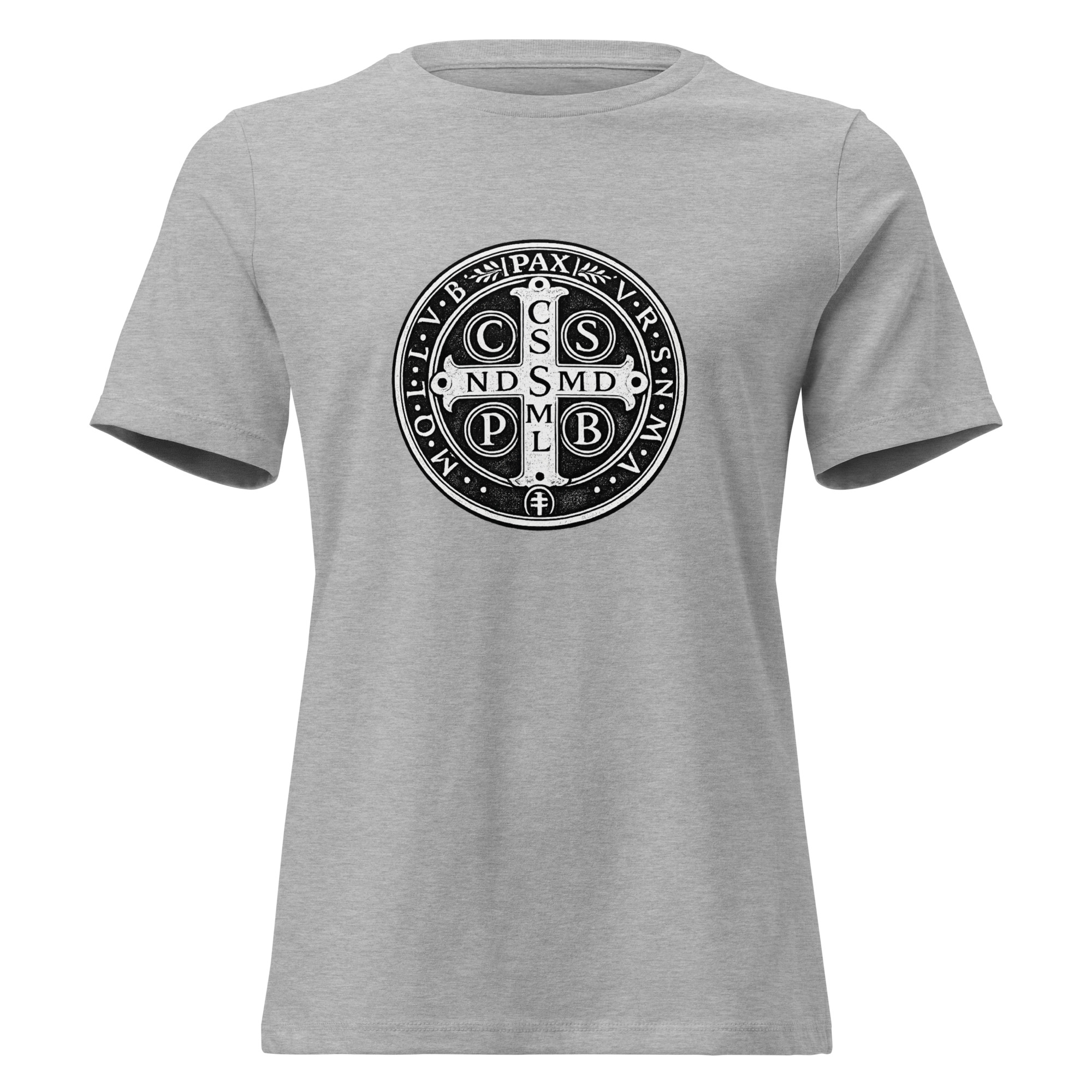 Benedictine Medal Front and Back Design | Women's Relaxed T-Shirt - Image 10