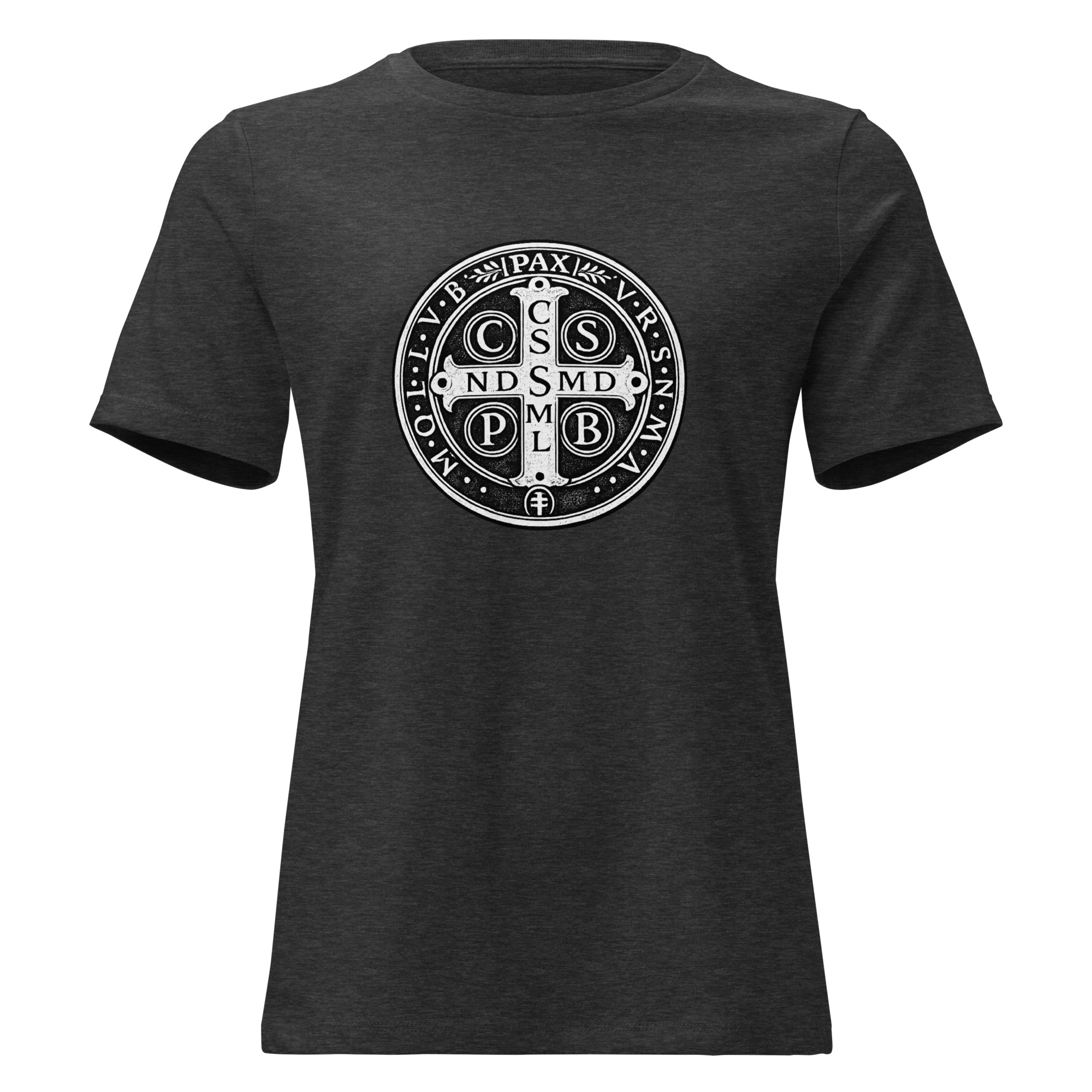 Benedictine Medal Front and Back Design | Women's Relaxed T-Shirt - Image 4