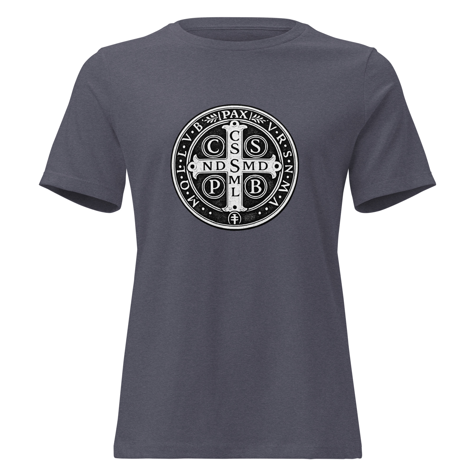 Benedictine Medal Front and Back Design | Women's Relaxed T-Shirt - Image 5