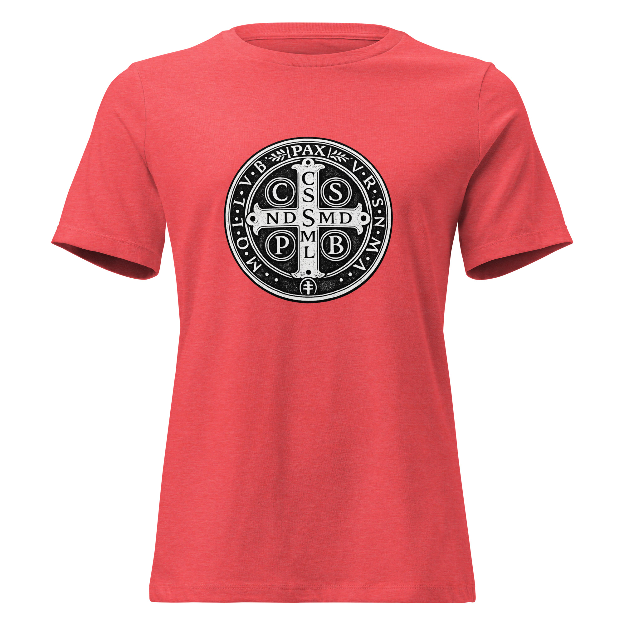 Benedictine Medal Front and Back Design | Women's Relaxed T-Shirt - Image 8