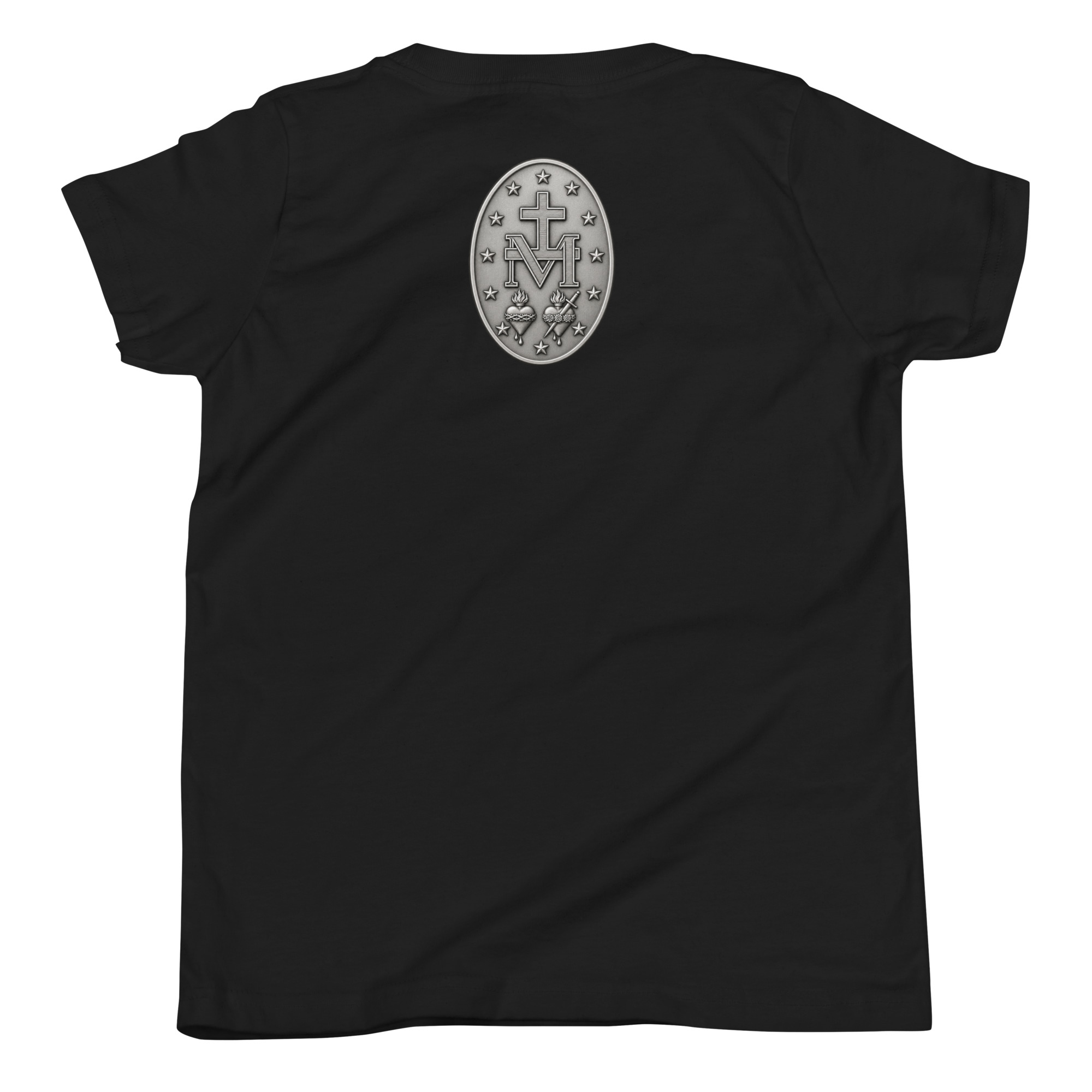 Miraculous Medal | Front and Back | Youth Short Sleeve T-Shirt - Image 6