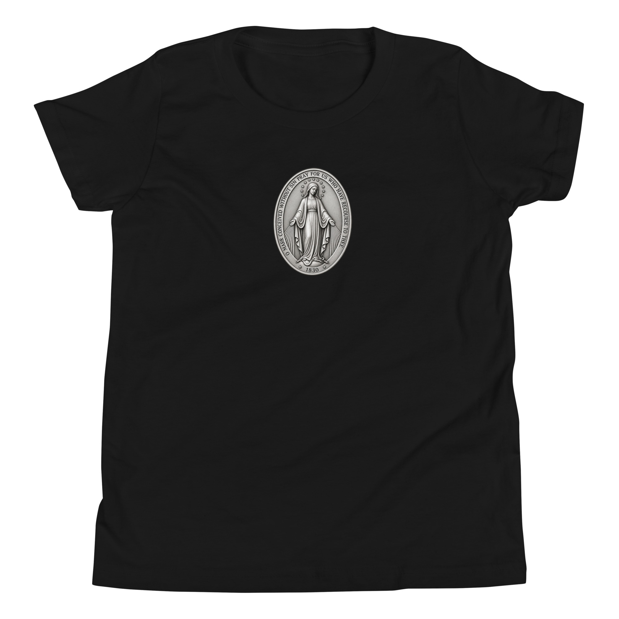 Miraculous Medal | Front and Back | Youth Short Sleeve T-Shirt